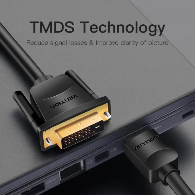 Vention HDMI Cable to DVI 24+1 BiDirection 1.5m ABFBG — image 3