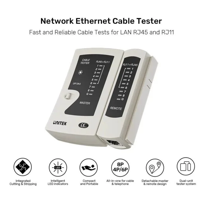 Unitek Network Tools Cablet Tester for RJ45/RJ11 OT140AGY01 — image 3