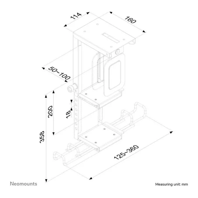 Neomounts CPU-D075BLACK/LK CPU holder — image 3
