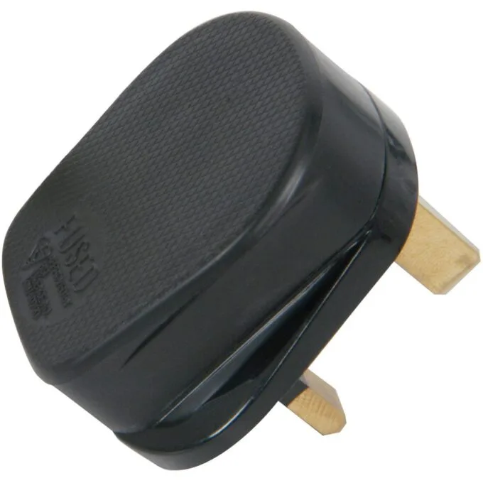 Mercury POWER Mains Plug UK 13A Fuse Rubber Black 429.627UK — image 2