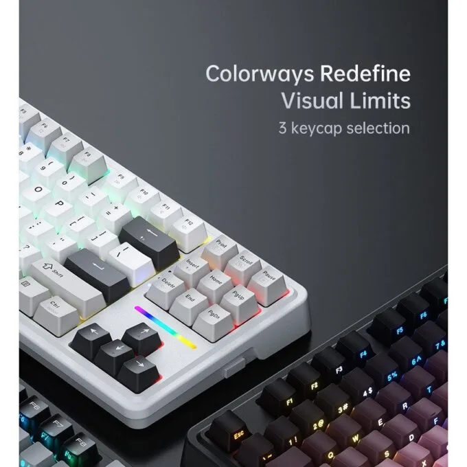 Machenike Wireless Gaming Keyboard ,Wired,Bluetooth,2.4G, Linear Silver Switches,4000 mAh battery, KG87 — image 3