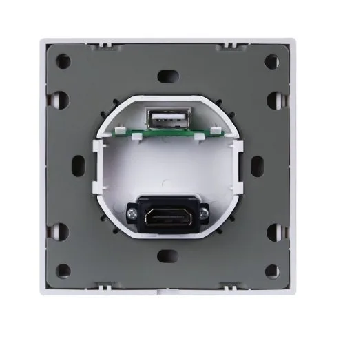 HDL Panel TILE SERIES Ivory White 1xUSB-A 1xHDMI — image 4