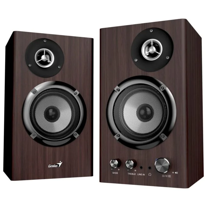Genius PC Speakers 2.0 50W Aux & BT SP-HF1812BT Brown Wood — image 4