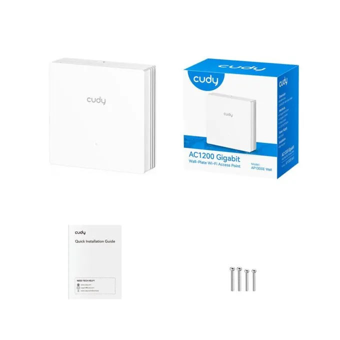 Cudy Access Point Wall-Plate AC1200 Dual Band Wi-Fi 5 86mm AP1300E — image 4
