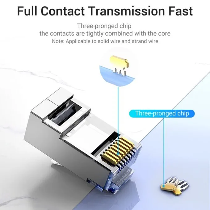 Vention NETWORK Connectors CAT6A FTP Modular Plug IDFR0-10 (10-Pack) — image 3