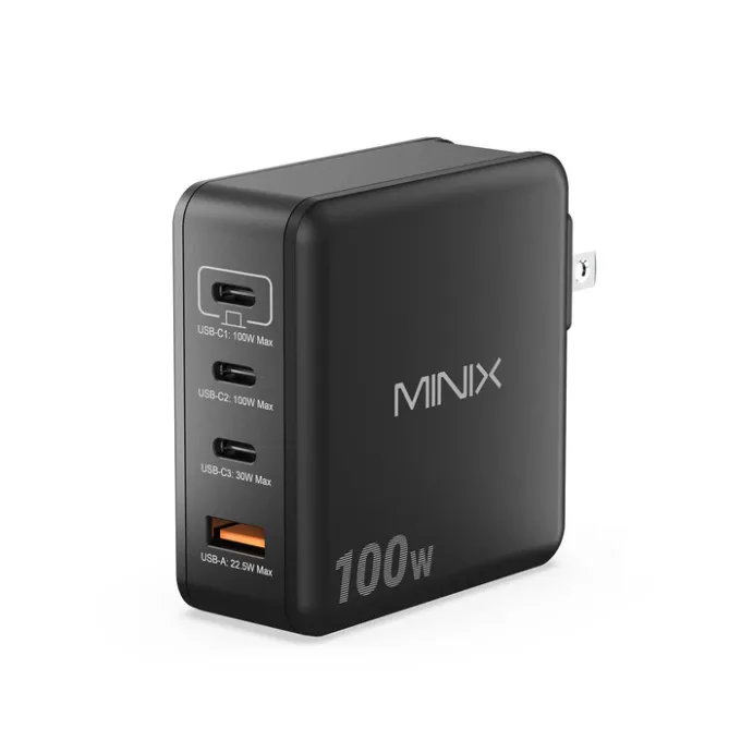 MINIX GaN Wall Charger 100W 3xUSB-C/1xUSB-A NEO P100 — image 4
