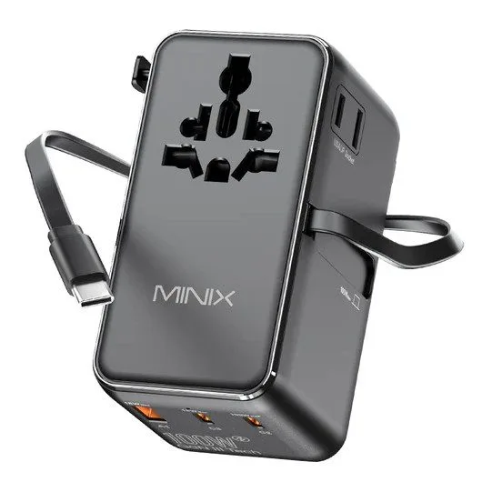 MINIX Gan Wall Charger Travel 100W with Retractable USB-C cable TP100C — image 4