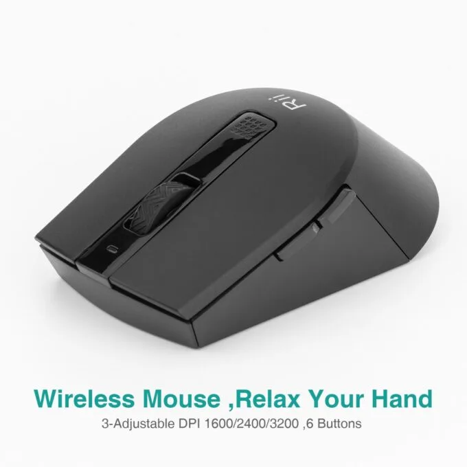 Rii Keyboard & Mouse Wireless 2.4GHz Combo Compact Size RKM709 — image 8