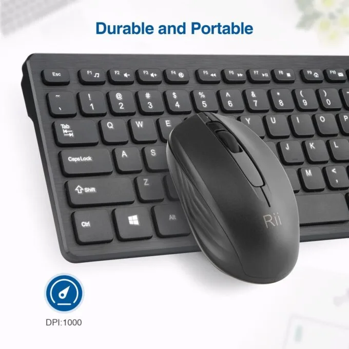 Rii Keyboard & Mouse Wireless 2.4GHz Combo Full Sized RK200 — image 2