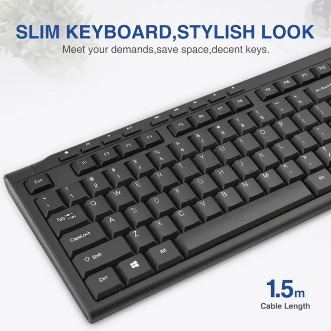 Rii Keyboard Wired Ultra-Slim Silent Full Sized RK907 — image 3