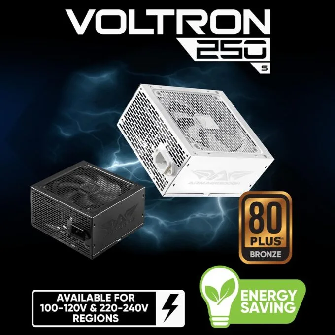 Armaggeddon Gaming Case M-ATX AQUARON NEMO White (3x Chroma Fans & 250W 80+ PSU) — image 5