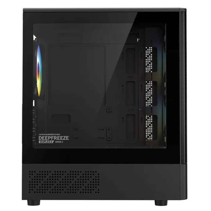Armaggeddon Gaming Case M-ATX DEEPFREEZE DUPLEX 2 Black 3x ARGB Fans — image 4