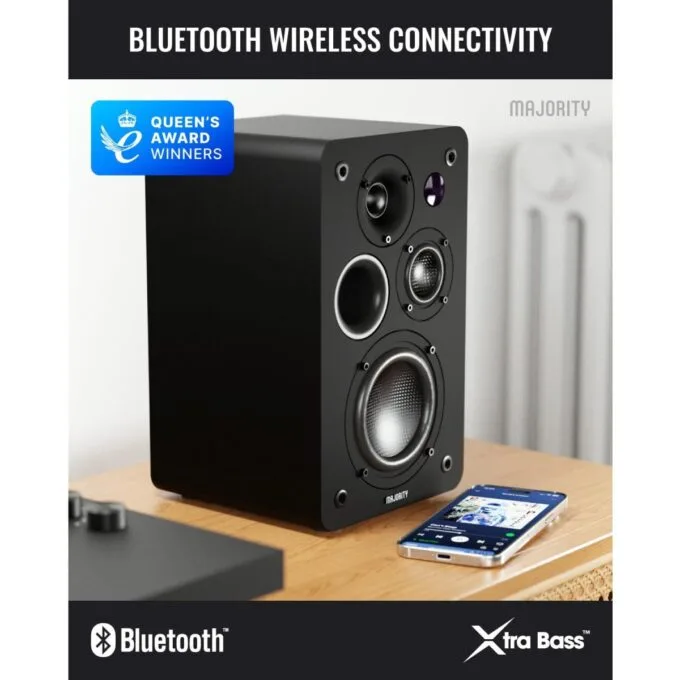 Majority Speakers Active D100X 100W 5'' 3-Way BT/USB/HDMI/DSP/Phono Black (pair) — image 4