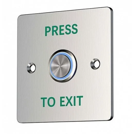 Zudsec Button Door Release Waterproof With Blue Light ZDBT-701BWL — image 1