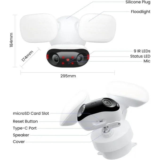 Reolink WIFI Outdoor Camera Panoramic Ultra-Wide View 4K Elite Floodlight 240v — image 8