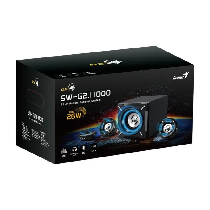 Genius Speakers 2.1 CH Gaming Speaker System 26W RMS SW-G2.1 1000 — image 5
