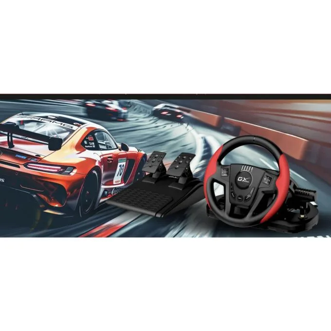 Genius Gaming Wheel Vibration-Gears-2xFoot Pedals PC/PS3/PS4 SpeedMaster — image 5
