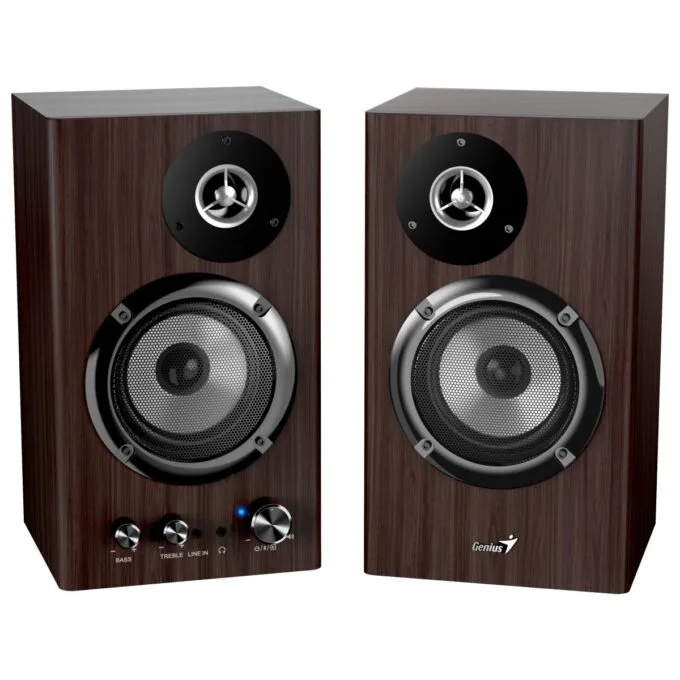 Genius PC Speakers 2.0 50W Aux & BT SP-HF1812BT Brown Wood — image 5