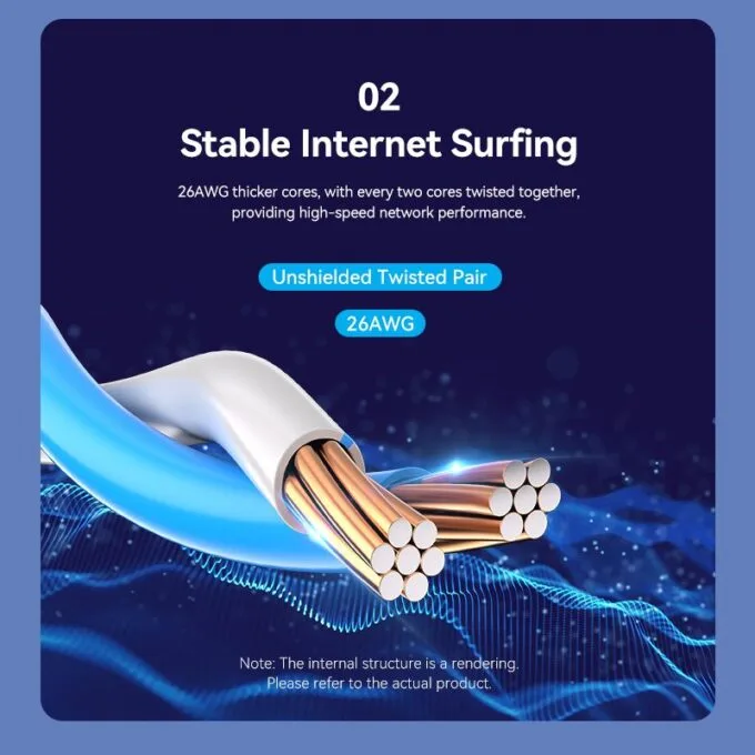 Vention NETWORK Cable CAT6 UTP 1.0m Black IBRBF — image 5