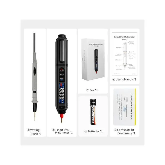 Noyafa Digital Multimeter Pen for Voltage, Resistance, Continuity, Capacitance, Phase Sequence & Diodes NF-620 — image 5