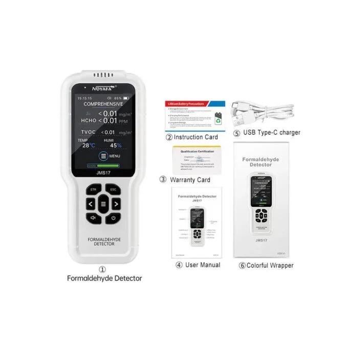 Noyafa Portable Indoor Air Quality Tester with Formaldehyde Detector JMS17 — image 5