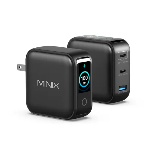 MINIX GaN Wall Charger 100W 2x USB-C/1xUSB-A with LED NEO P3 PRO — image 5