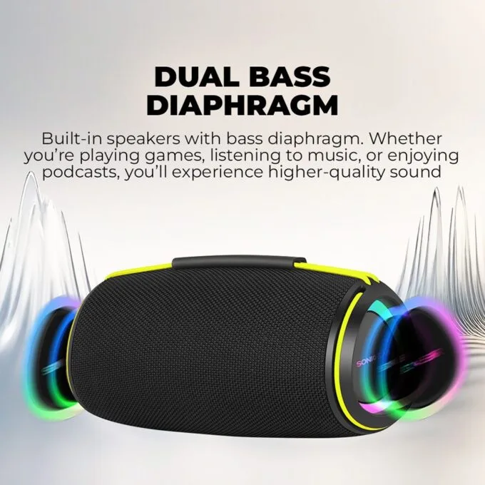 SonicGear Portable Speaker TWS BT/USB/FM/RGB IPX5 30W SONICGO! BOOM 6 — image 5