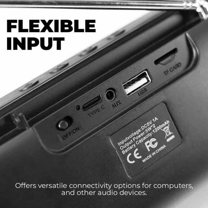 SonicGear Portable Speaker BT/FM/USB/SD P8000 Super Graphite — image 5