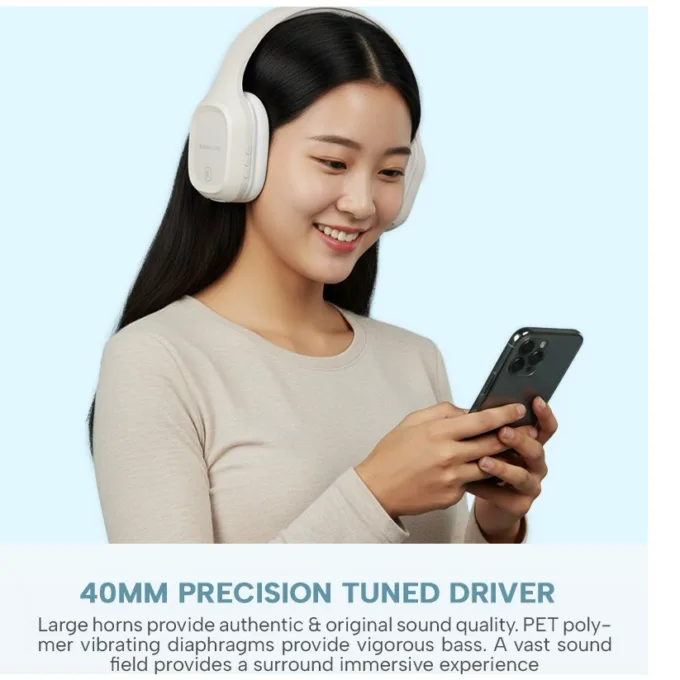 SonicGear Headphones Bluetooth Fabric + Foldable AIRPHONE 7 Mauve — image 5
