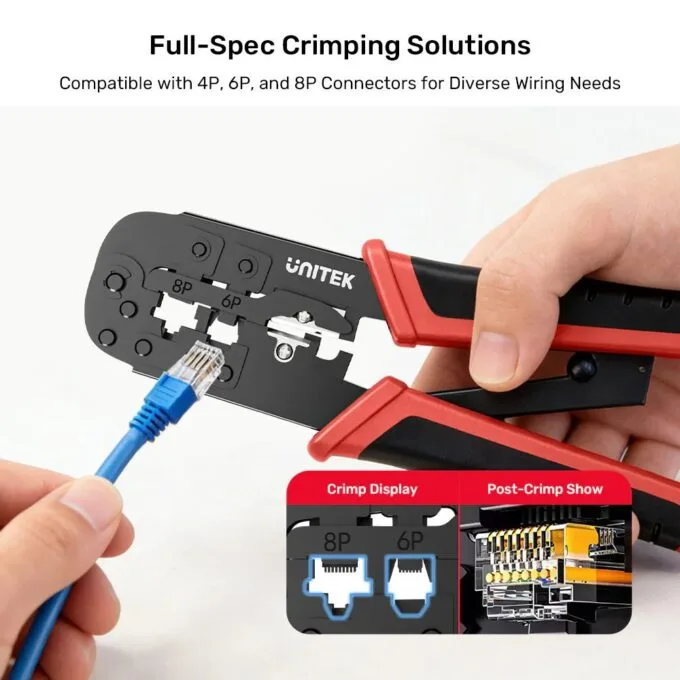 Unitek Network Tools Crimping for RJ45 Connectors 8P/6P/4P 0T136ARD01 — image 4