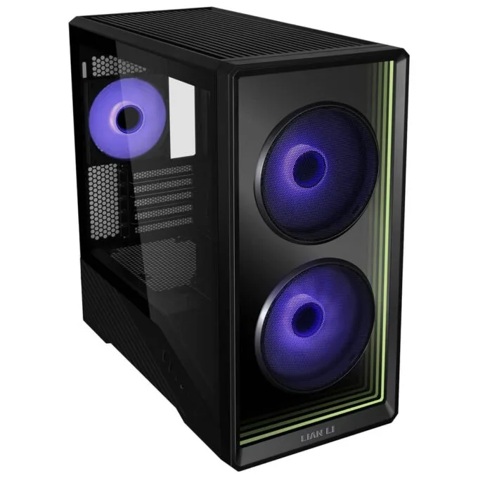 Lian Li Vector V150 Black - w/ 3 x ARGB Fans + Hub - Infinity Mirror - Micro-ATX, Mini-ITX PC Case — image 2