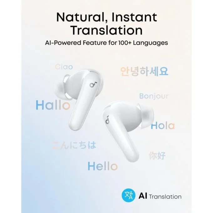 Anker Soundcore TWS Earphones R60i NC HiRes Audio , Translation Earbuds, 50H Playtime White — image 4
