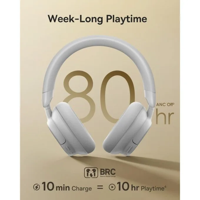 Baseus Headphones Over Ear ANC, LDAC, Spatial Acoustics, 80-Hour Battery, MH1 Frosted Gray — image 5