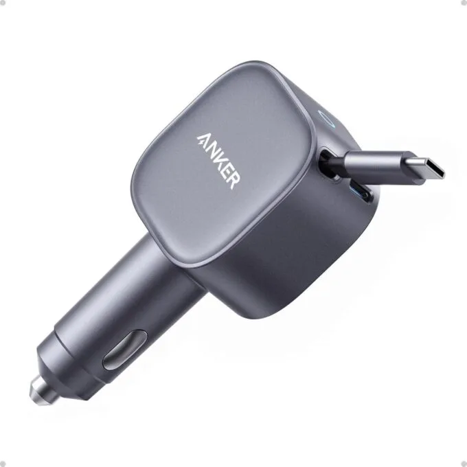 Anker Mobile Charger Car 75W with Built-In Retractable USB-C Cable — image 1