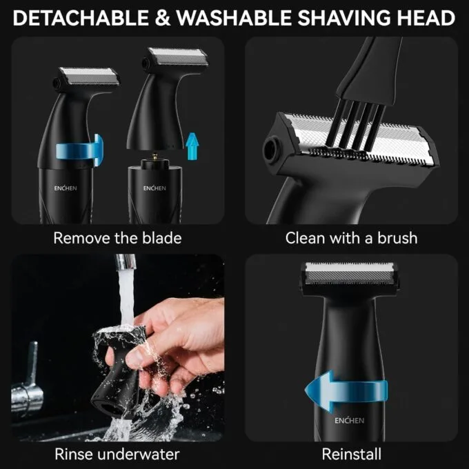 Enchen Body Hair Trimmer SPARK 5 USB-C 800mAh Black — image 9