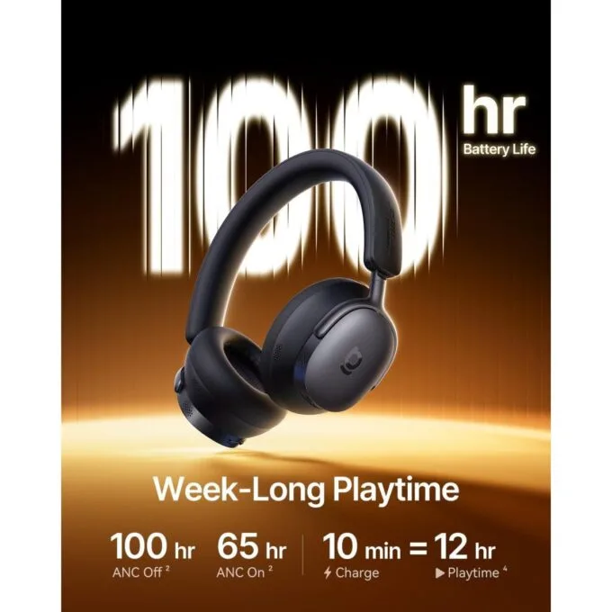 Baseus Headphones Over Ear, ANC, Dolby Audio, Hi-Res Audio, 100H Playtime, Inspire XH1 By BOSE Black — image 3