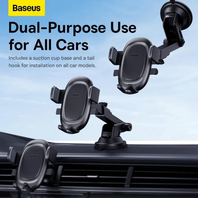Baseus Car Holder Dash/Wind Gravity Telescopic Suction UltraControl Pro Series Black — image 2