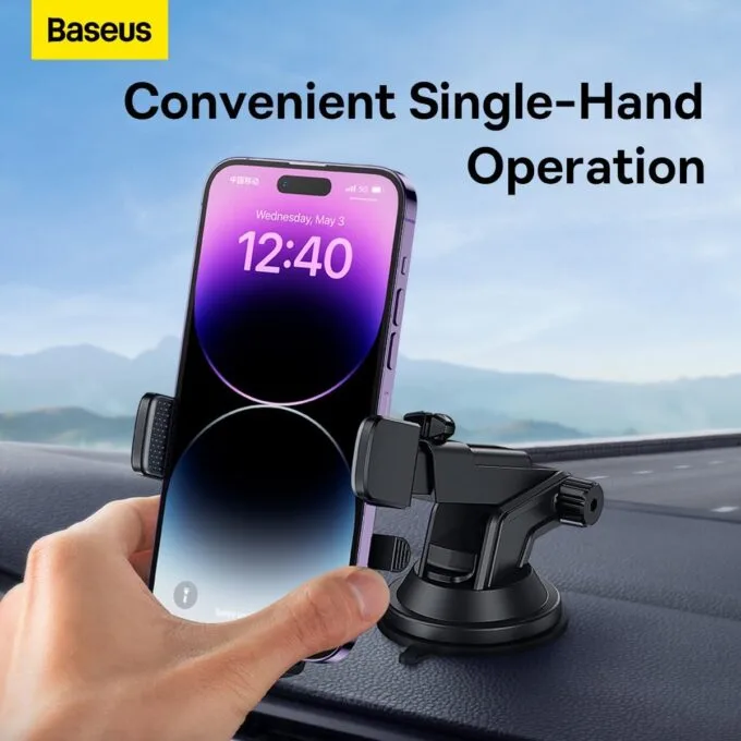 Baseus Car Holder Dash/Wind Gravity Telescopic Suction UltraControl Pro Series Black — image 3