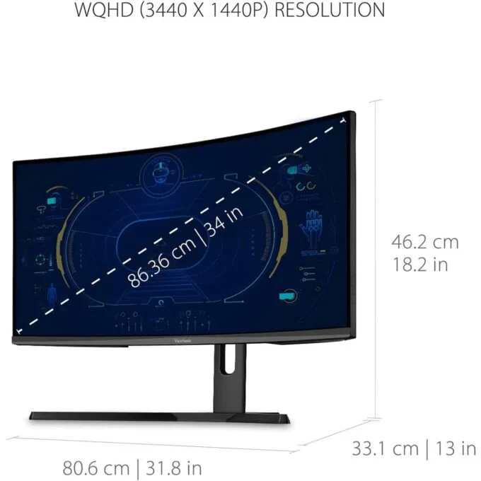 Viewsonic OMNI Gaming Curved Ultrawide Monitor 34'' 2K 180Hz VX3418-2KPC — image 7