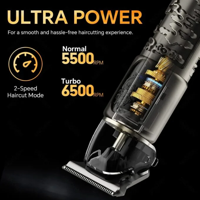 Enchen Hair Clipper Goldenstone 1 USB-C 1200mAh Black — image 2