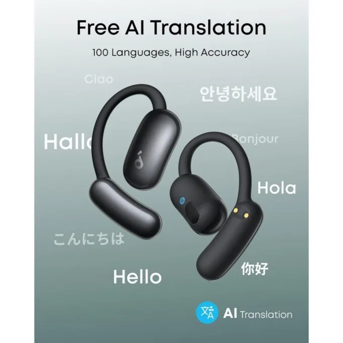 Anker Soundcore TWS Earphones Open Air AeroFit 2 AI Assistant, Hi-Res, 35H Playtime,  Black — image 2