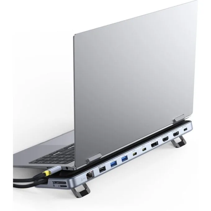 Baseus 12-in-1 Laptop Docking Station 2 x 4K HDMI & 1 x 4K DP - 2x USBC & 3x USB-A - SD Gb Lan PD100W — image 1