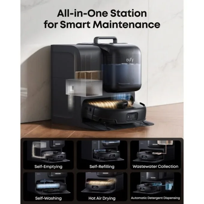 Anker Eufy Robot Vacuum Omni E28 with FlexiOne Portable Deep Cleaner — image 2