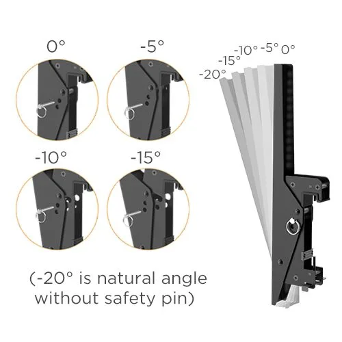 Brateck TV Ceiling Mount Twin 60x40 50kg/Screen 1.08m Lockable LVC03-246TS-02 — image 3