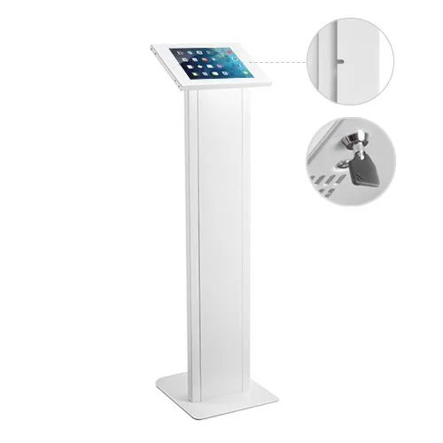 Brateck Tablet FloorStand AntiTheft 10-11'' with Custom Branding PAD32-01 White — image 1