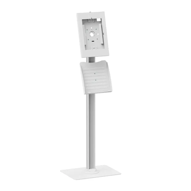 Brateck Tablet FloorStand AntiTheft 10-11'' with Brochure Holder PAD34-04 White — image 1