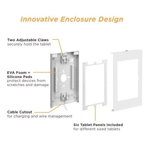 Brateck Tablet FloorStand AntiTheft 10-11'' with Brochure Holder PAD34-04 White — image 7
