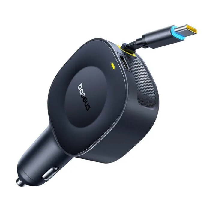 Baseus Car Charger 30W VR2 with Retractable Cable Black — image 1