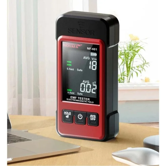Noyafa Electromagnetic Radiation Detector with Electric & Magnetic Field Detection, Real-Time Monitoring, Audio-Visual Alarm & Data Lock NF-601 — image 6