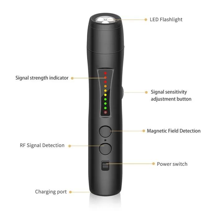 Noyafa Anti-Spy 3-In-1 Infrared Detector for Hidden Cameras, GPS Trackers, RF Bugs JMS-110 — image 6